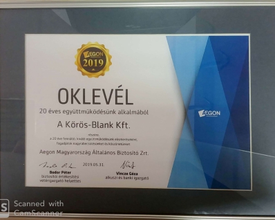 Alfa Oklevél - 2019