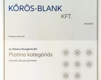 Allianz Platina Kategóriás Alkusz Partner - 2022