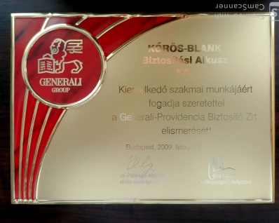 Generali Szakmai Elismerés - 2009
