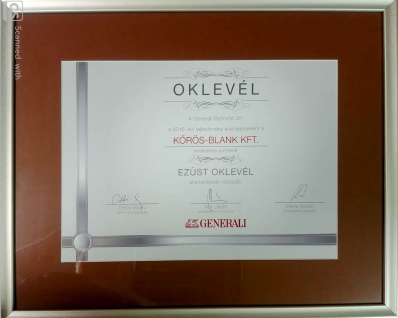 Generali Ezüst oklevél - 2016