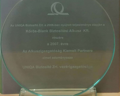 Uniqa Kiemelt Partner - 2007