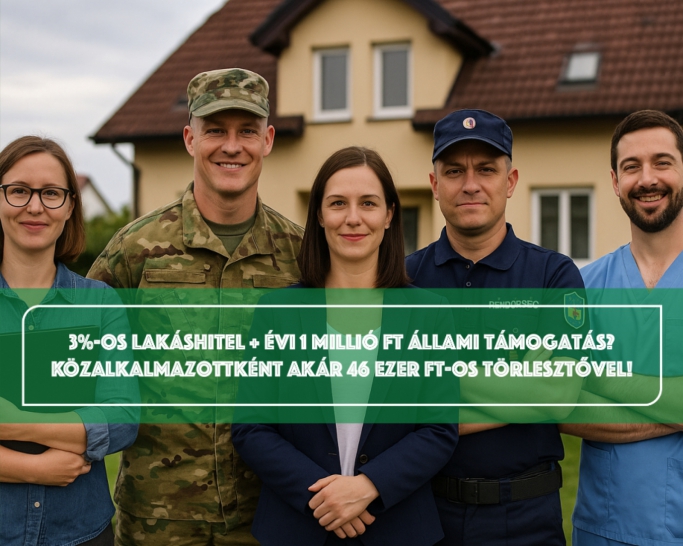Évi 1 millió Ft támogatás közalkalmazottaknak – akár 46 ezer Ft-os lakáshitel-törlesztővel